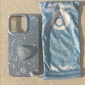 iPhone 14 Pro Loopy Case Blue Floral Phone Case